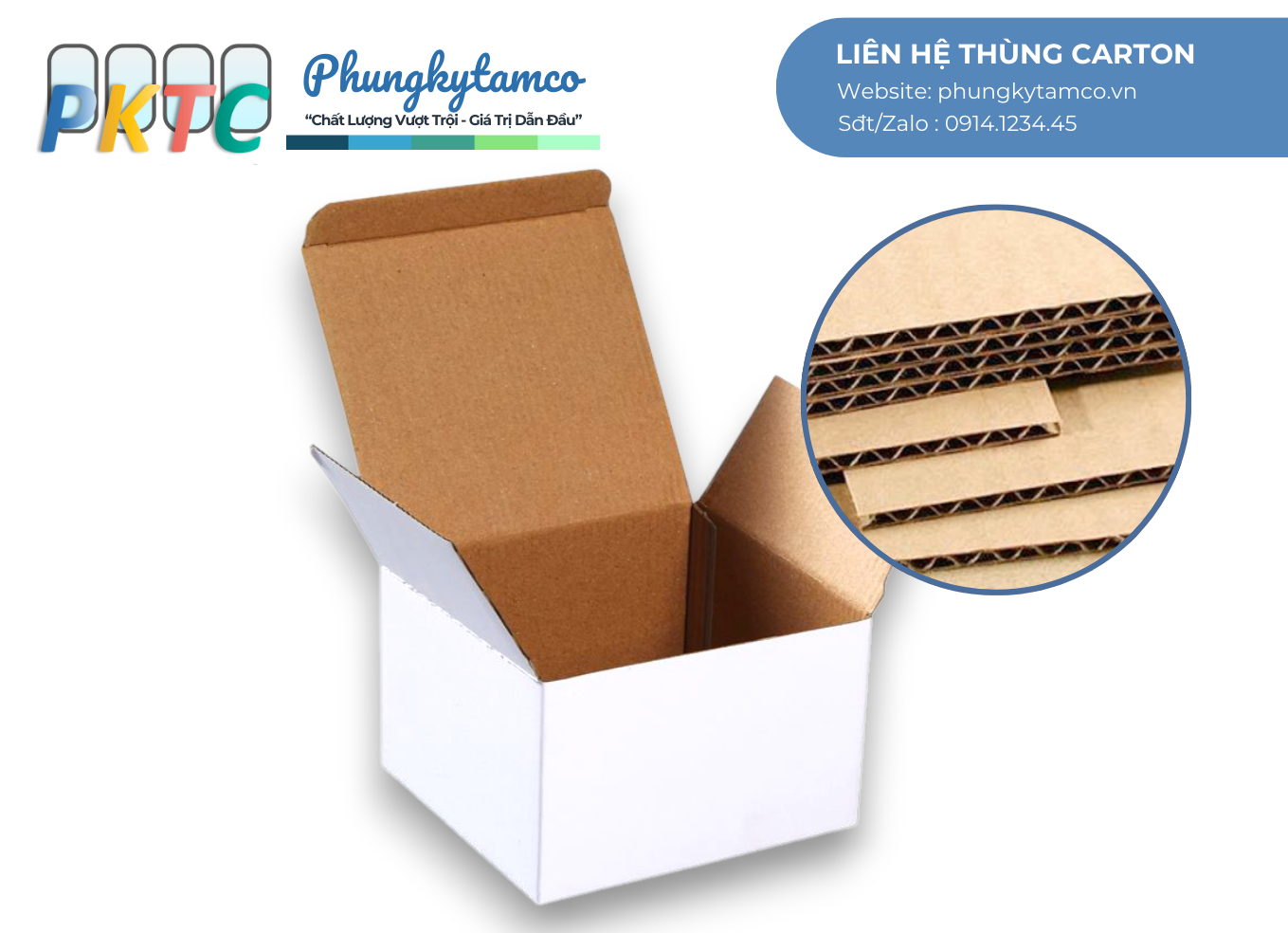 Thùng Carton Trắng 3-5 Lớp