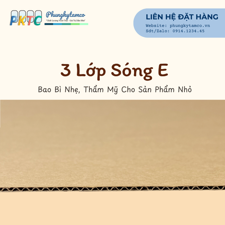 Giấy Tấm 3 Lớp Sóng E